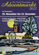 Adventmarkt am Kirchenplatz auch am 30. und 31. Dezember geöffnet