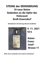 Steine der Erinnerung - Gedenken an die Opfer des Holocaust Groß-Enzersdorf